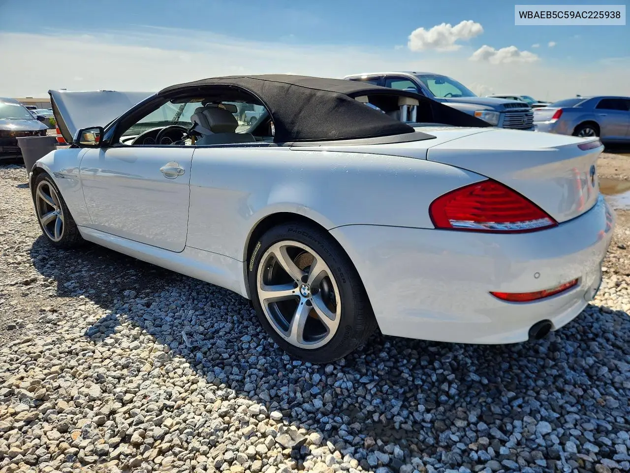 2010 BMW 650 I VIN: WBAEB5C59AC225938 Lot: 55107476