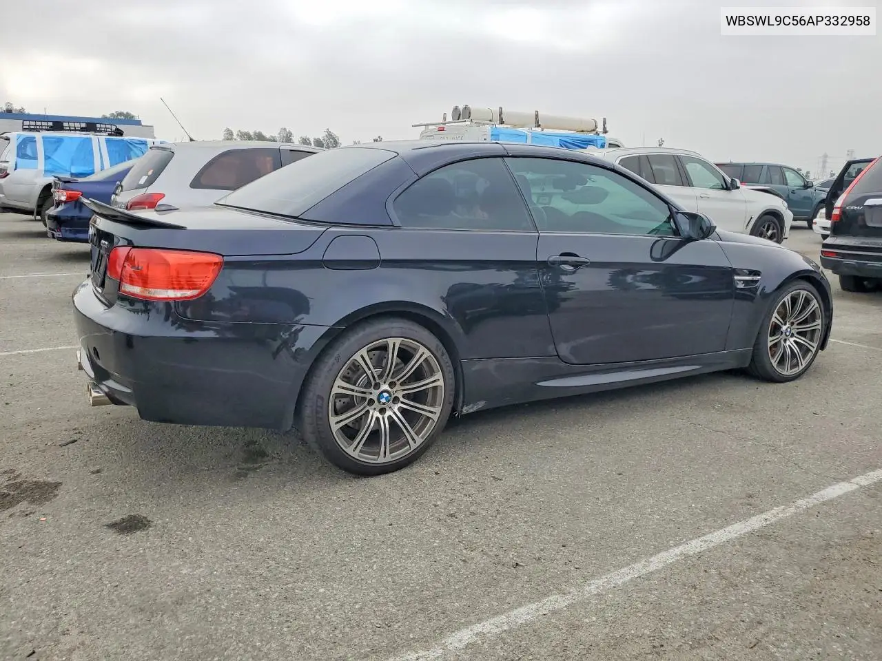 2010 BMW M3 VIN: WBSWL9C56AP332958 Lot: 58710726