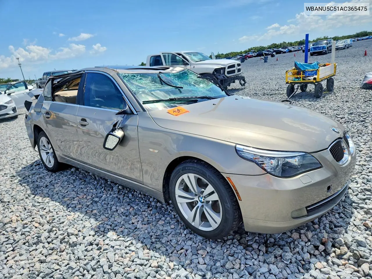 2010 BMW 528 I VIN: WBANU5C51AC365475 Lot: 62291166