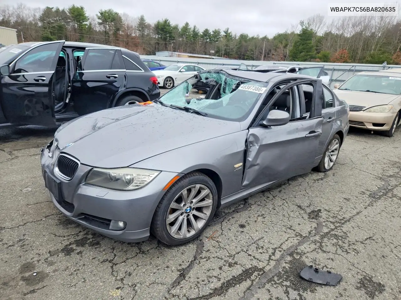 2011 BMW 328 Xi VIN: WBAPK7C56BA820635 Lot: 48387386