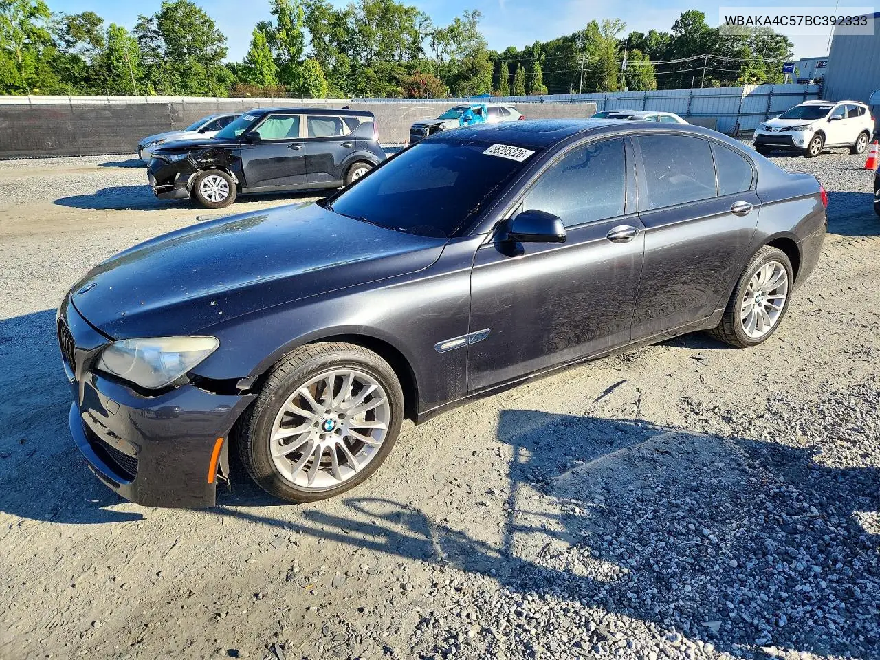 2011 BMW 740 I VIN: WBAKA4C57BC392333 Lot: 58295226