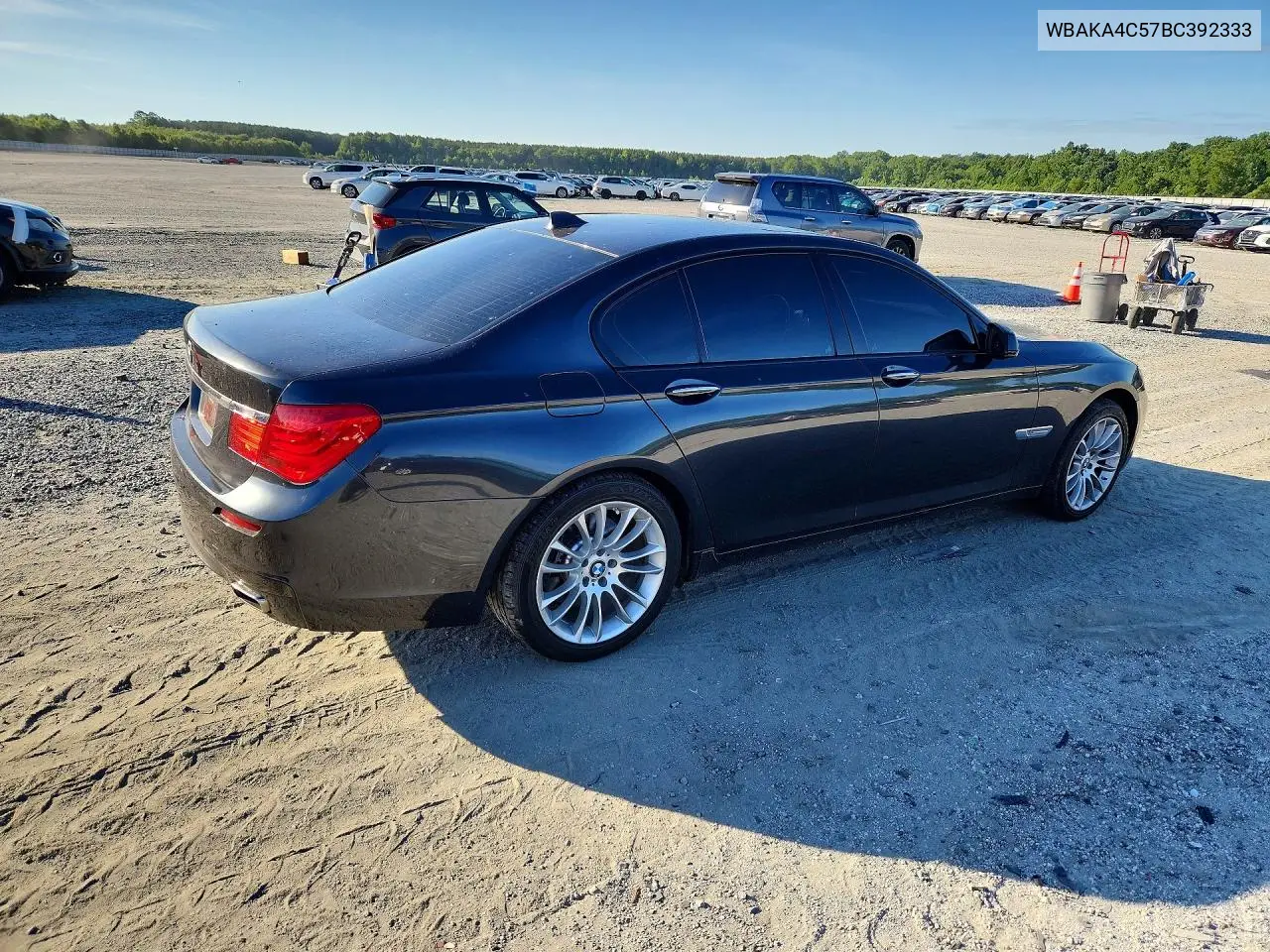 2011 BMW 740 I VIN: WBAKA4C57BC392333 Lot: 58295226