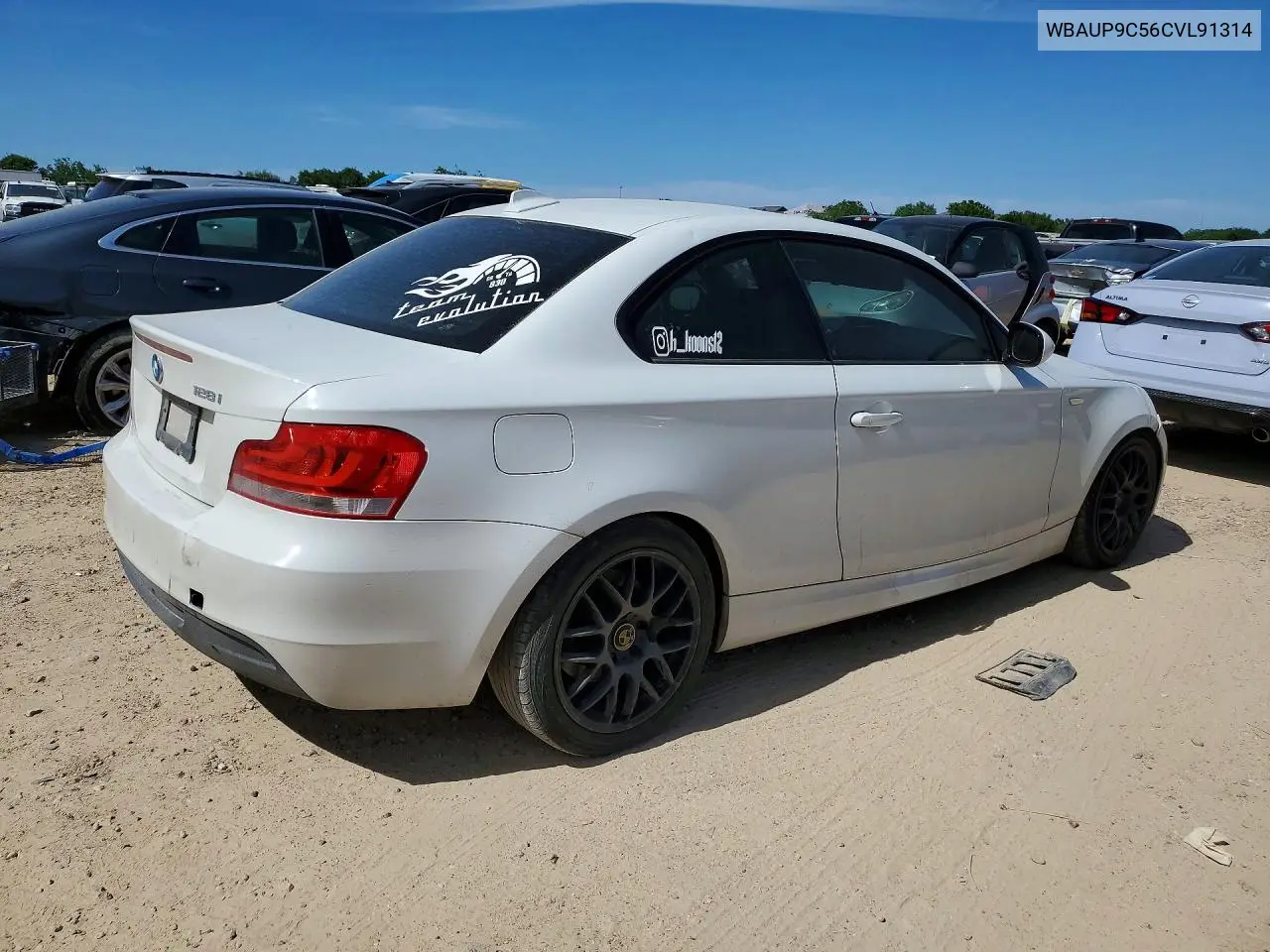 2012 BMW 128 I VIN: WBAUP9C56CVL91314 Lot: 52967706