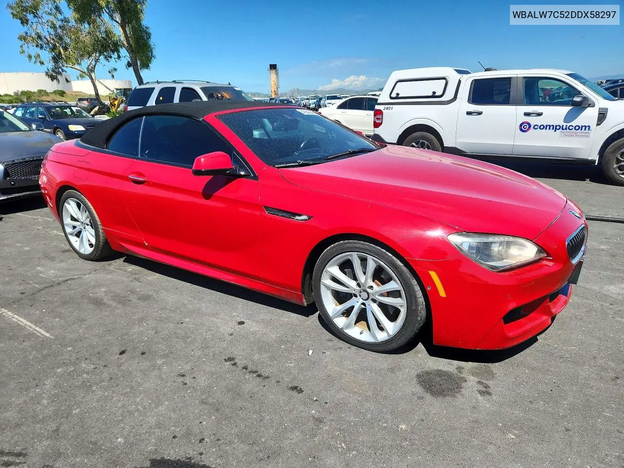 2013 BMW 640 I VIN: WBALW7C52DDX58297 Lot: 49248946