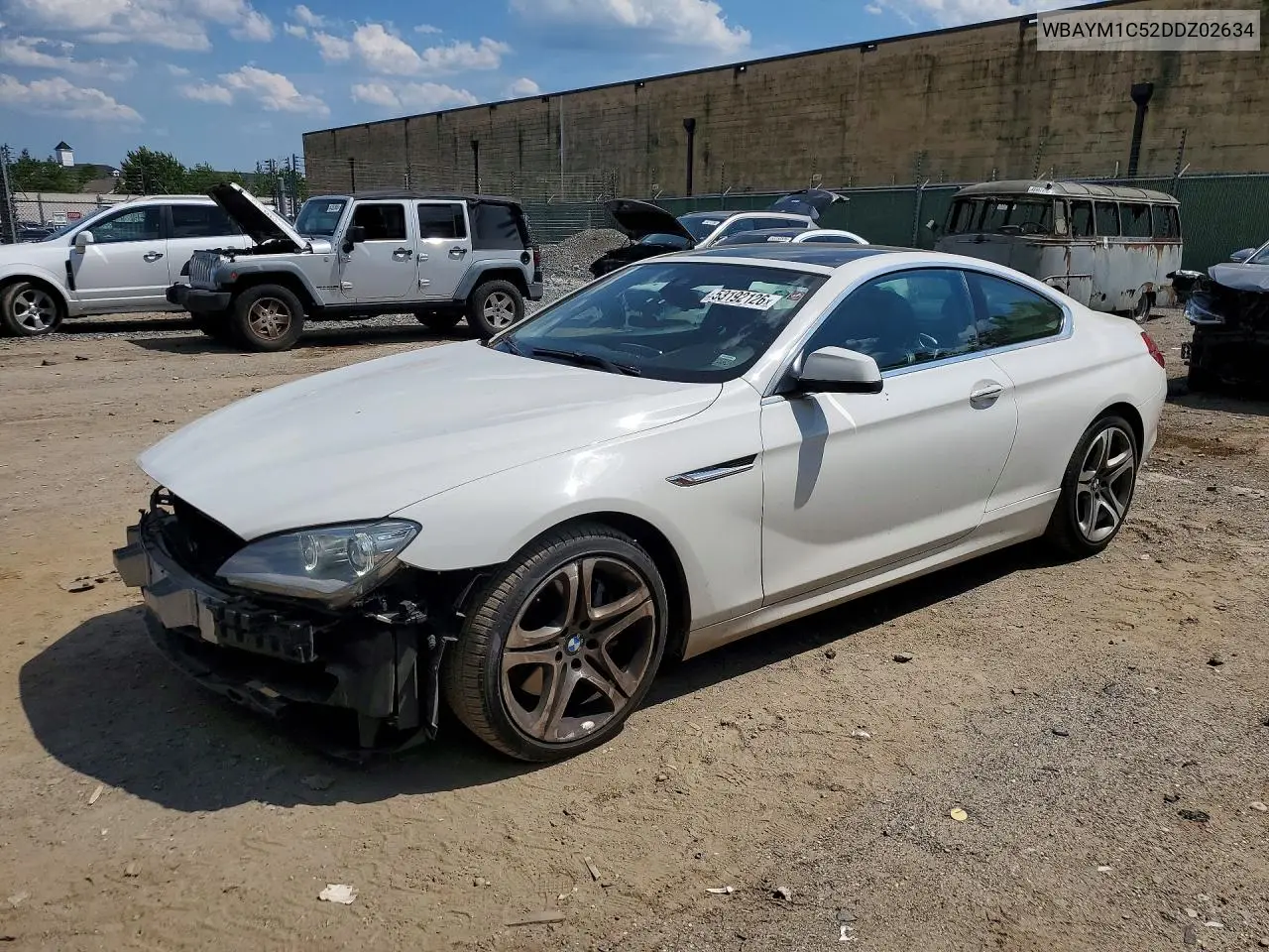 2013 BMW 650 Xi VIN: WBAYM1C52DDZ02634 Lot: 53192126