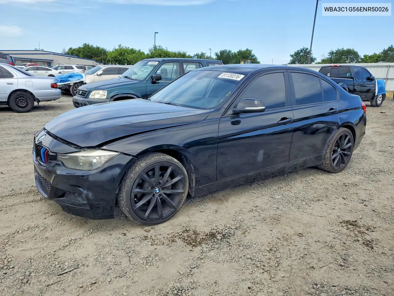 2014 BMW 328 I Sulev VIN: WBA3C1G56ENR50026 Lot: 51120316