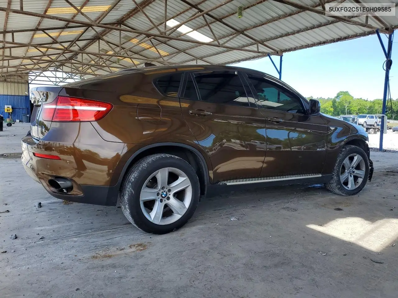 2014 BMW X6 xDrive35I VIN: 5UXFG2C51E0H09585 Lot: 52248806