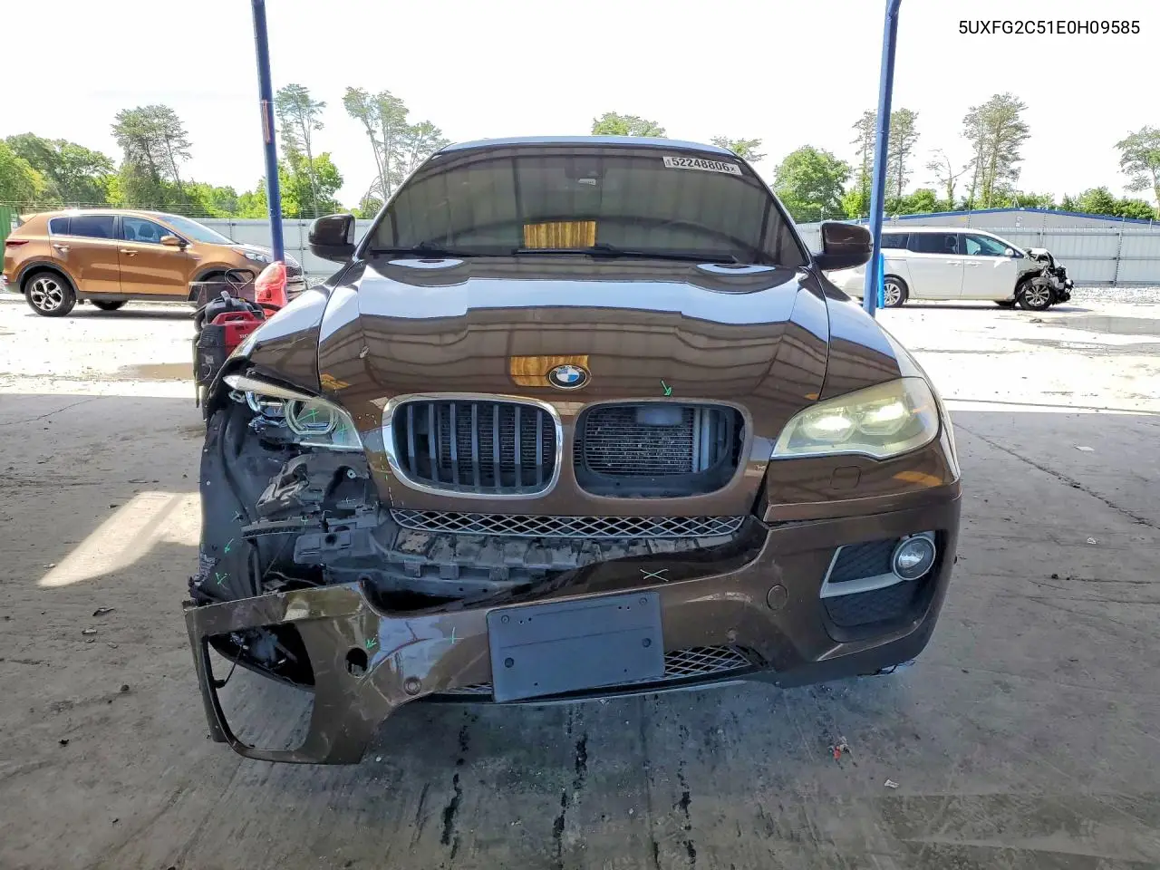 2014 BMW X6 xDrive35I VIN: 5UXFG2C51E0H09585 Lot: 52248806