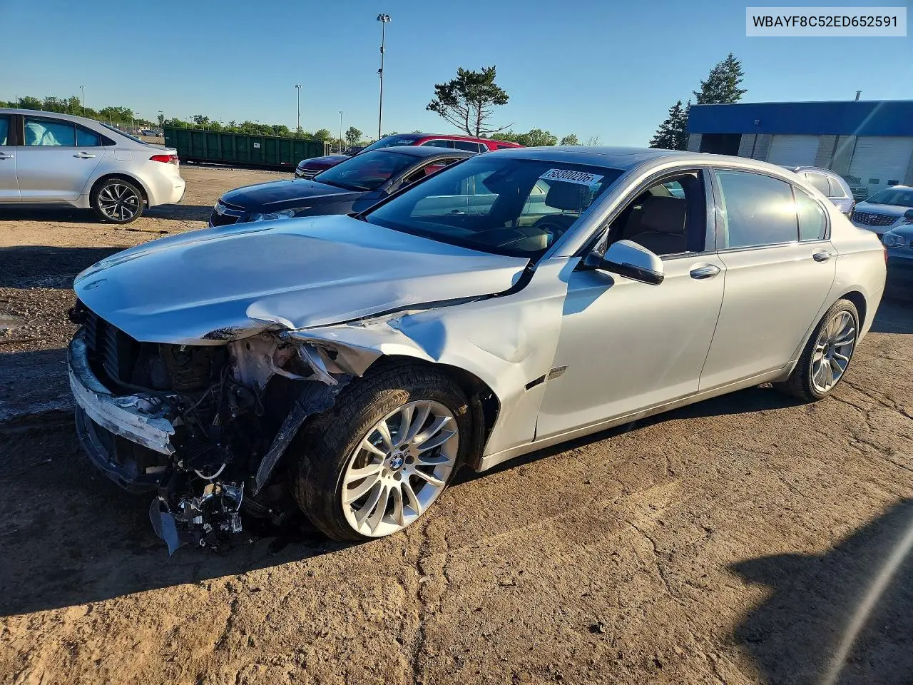 2014 BMW 750 Lxi VIN: WBAYF8C52ED652591 Lot: 58300206