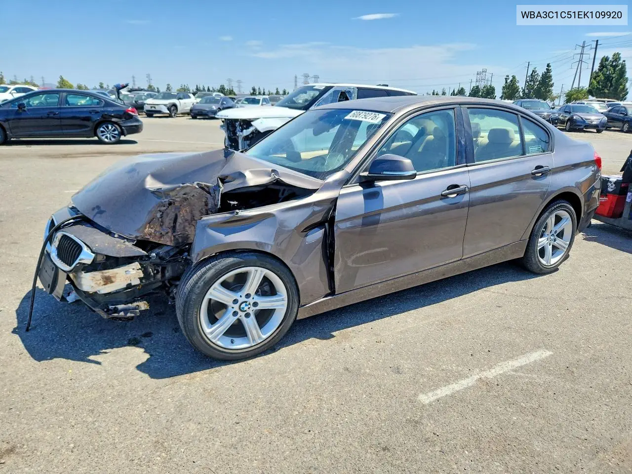 2014 BMW 328 I Sulev VIN: WBA3C1C51EK109920 Lot: 60879276