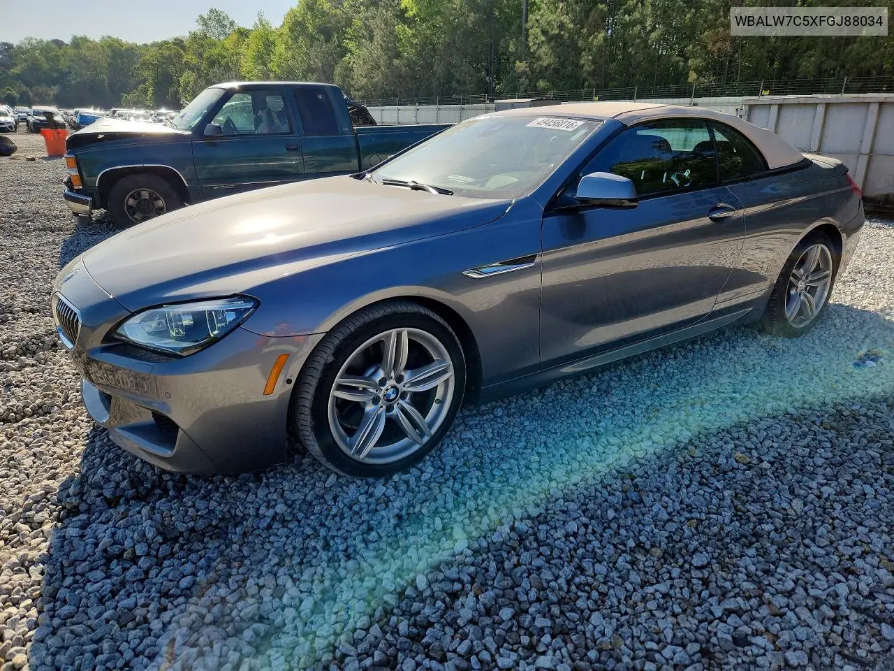 2015 BMW 640 I VIN: WBALW7C5XFGJ88034 Lot: 49456016