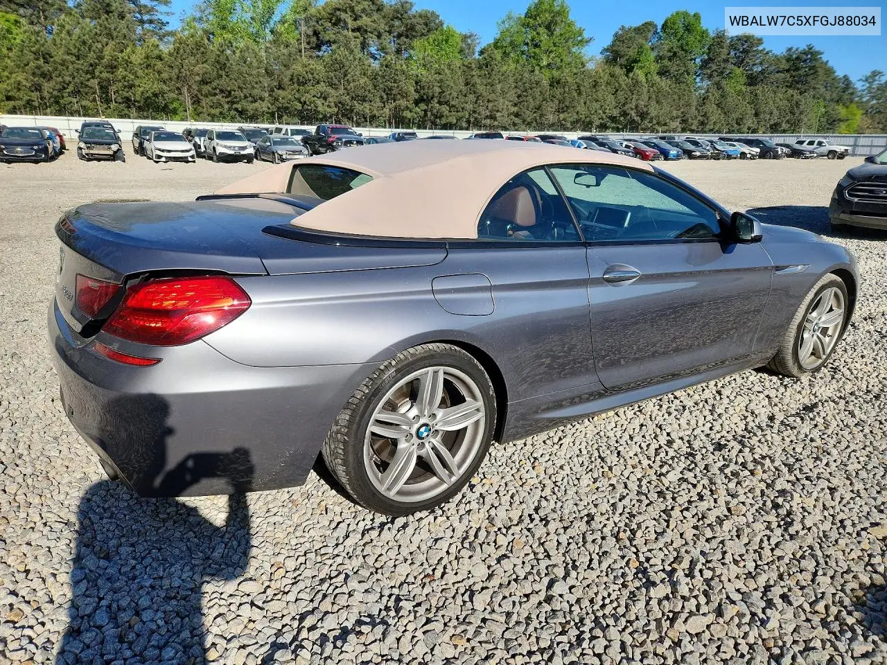2015 BMW 640 I VIN: WBALW7C5XFGJ88034 Lot: 49456016