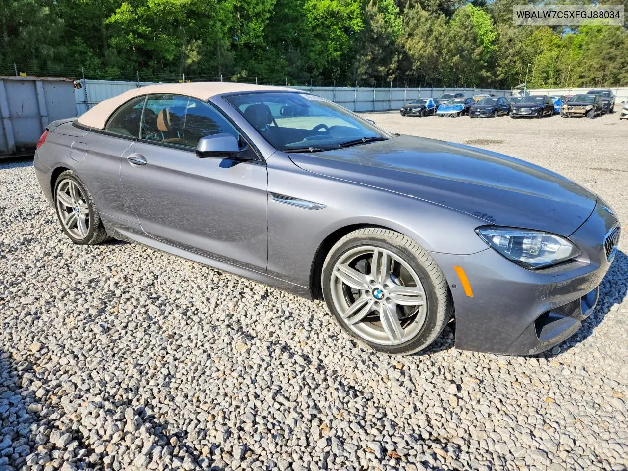 2015 BMW 640 I VIN: WBALW7C5XFGJ88034 Lot: 49456016