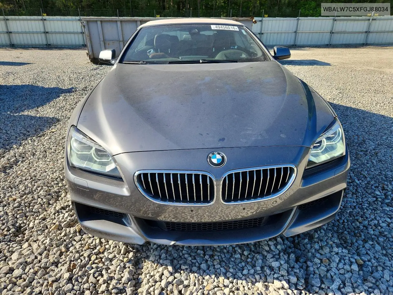 2015 BMW 640 I VIN: WBALW7C5XFGJ88034 Lot: 49456016