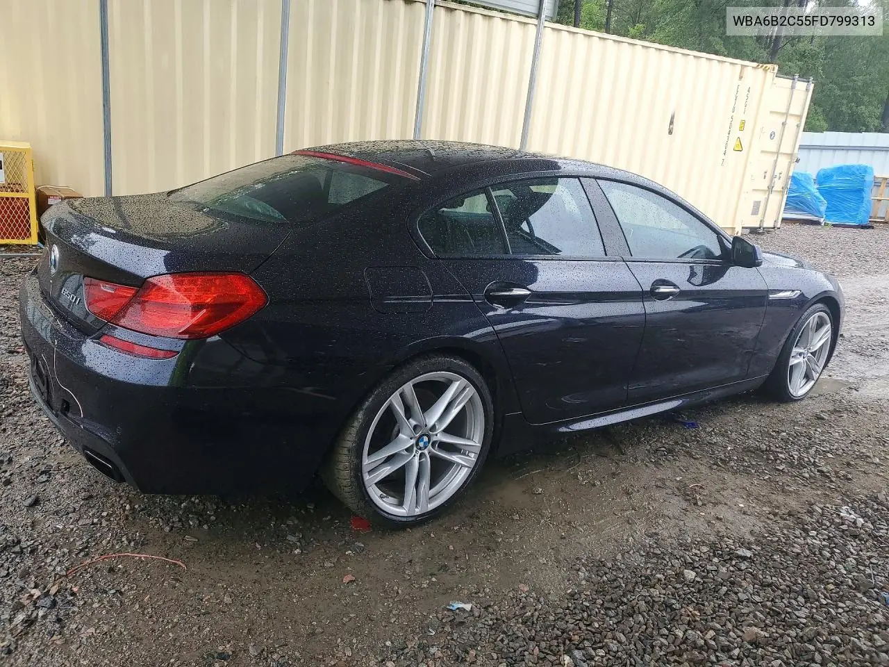 2015 BMW 650 I Gran Coupe VIN: WBA6B2C55FD799313 Lot: 51613526