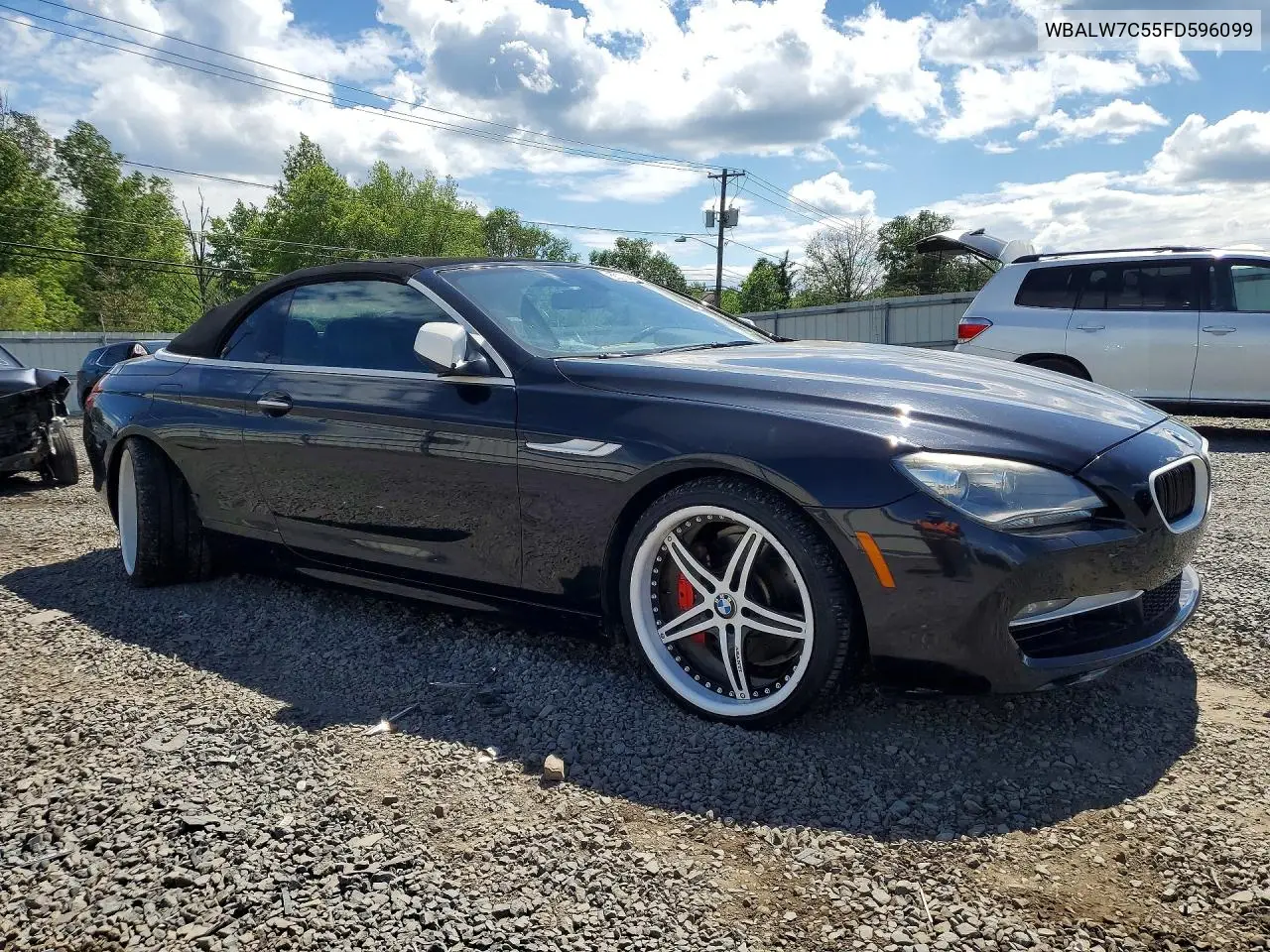 2015 BMW 640 I VIN: WBALW7C55FD596099 Lot: 55273836