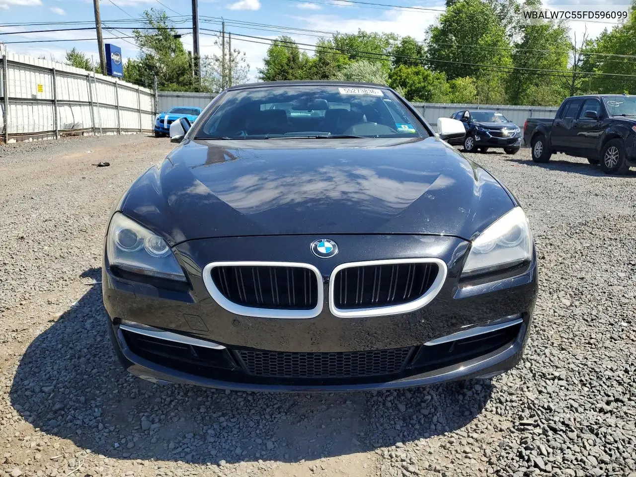 2015 BMW 640 I VIN: WBALW7C55FD596099 Lot: 55273836