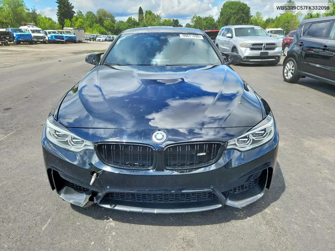 2015 BMW M4 VIN: WBS3R9C57FK332098 Lot: 56671286
