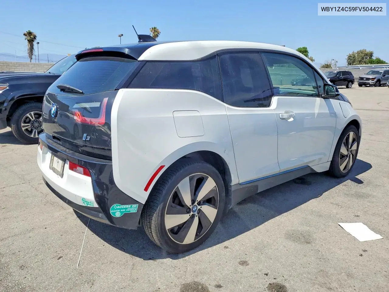 2015 BMW I3 Rex VIN: WBY1Z4C59FV504422 Lot: 57065296