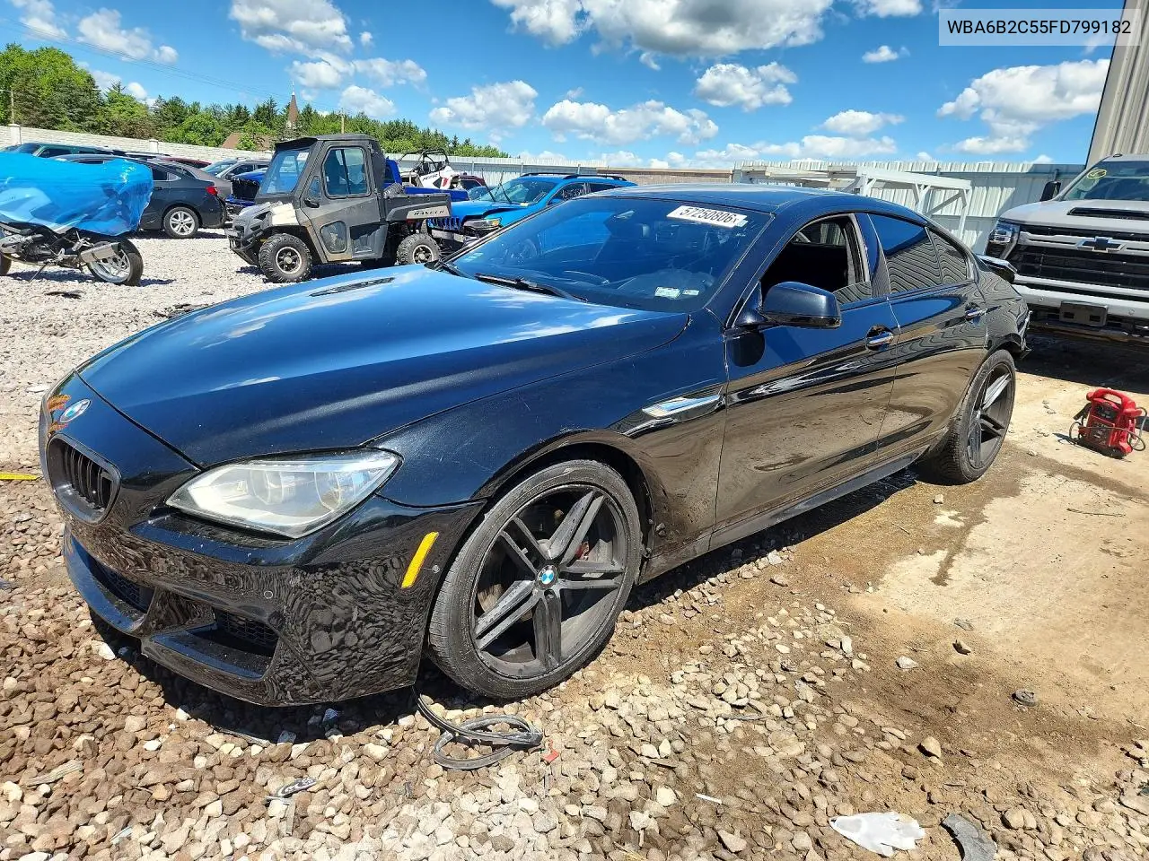 2015 BMW 650 I Gran Coupe VIN: WBA6B2C55FD799182 Lot: 57250806