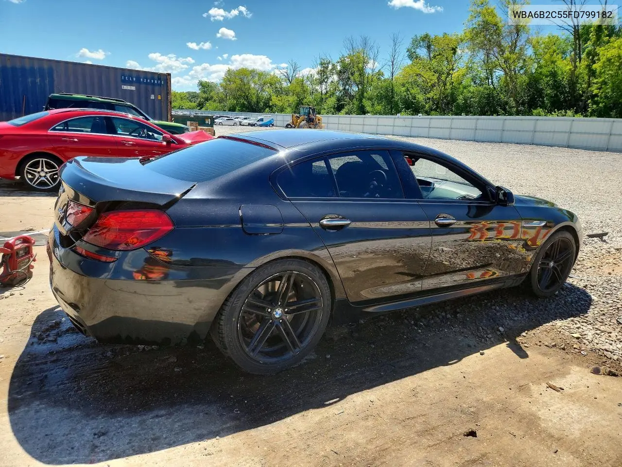 2015 BMW 650 I Gran Coupe VIN: WBA6B2C55FD799182 Lot: 57250806