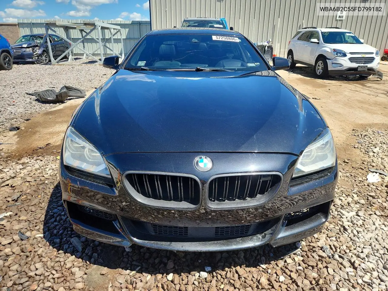 2015 BMW 650 I Gran Coupe VIN: WBA6B2C55FD799182 Lot: 57250806