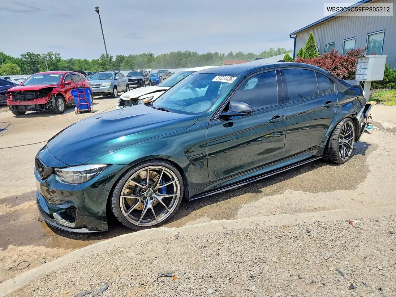 2015 BMW M3 VIN: WBS3C9C59FP805312 Lot: 57254436