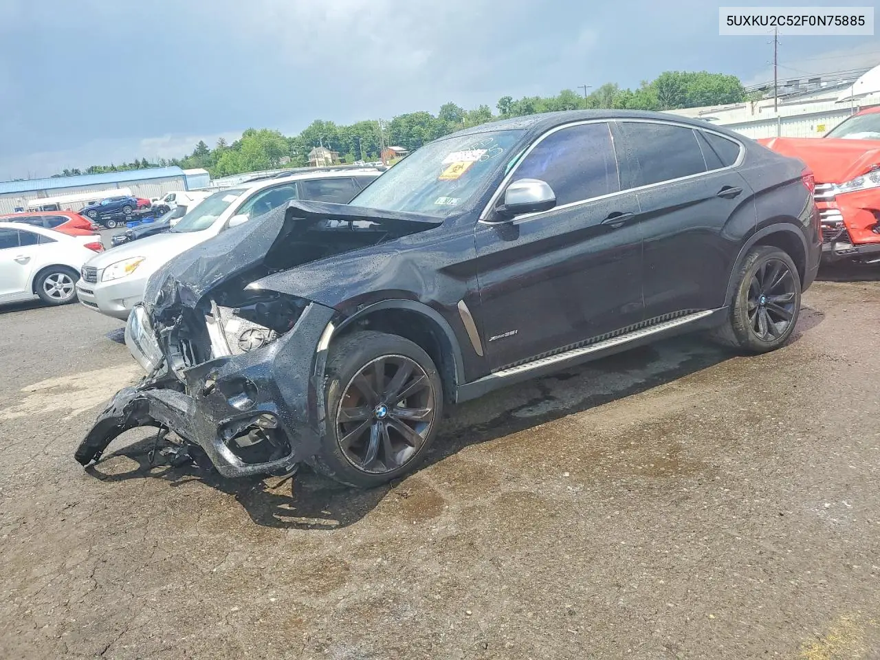 2015 BMW X6 xDrive35I VIN: 5UXKU2C52F0N75885 Lot: 57387646