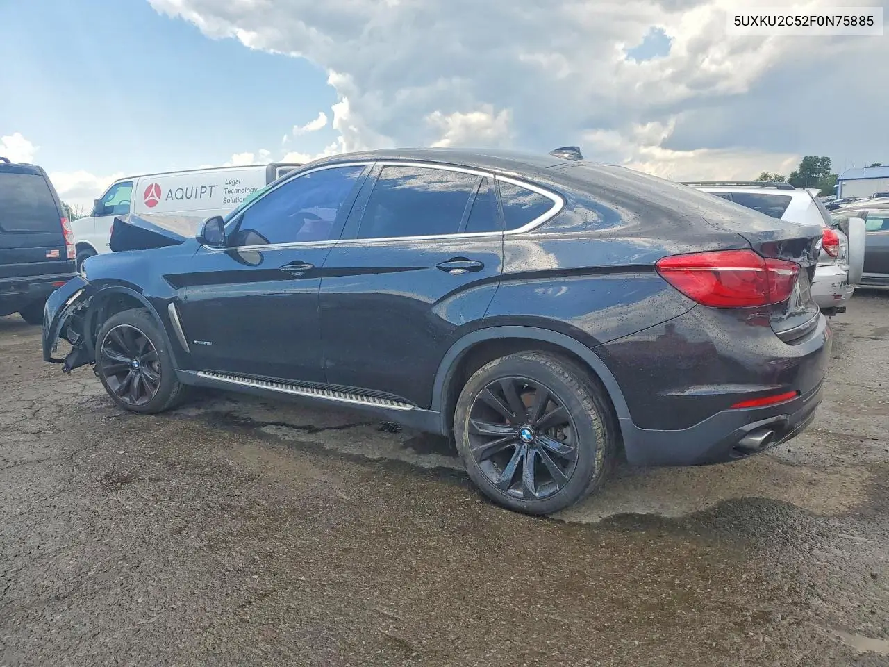 2015 BMW X6 xDrive35I VIN: 5UXKU2C52F0N75885 Lot: 57387646