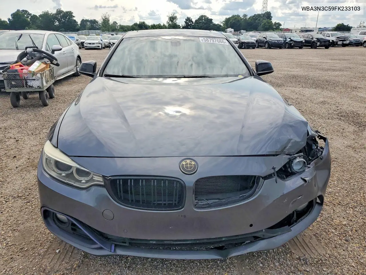 2015 BMW 4 Series VIN: WBA3N3C59FK233103 Lot: 58797686