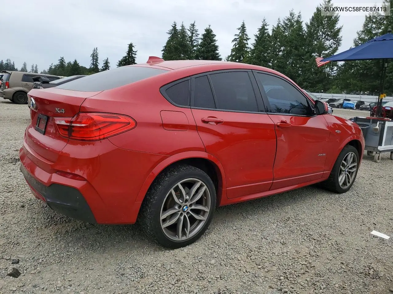 2015 BMW X4 xDrive35I VIN: 5UXXW5C58F0E87413 Lot: 59144176