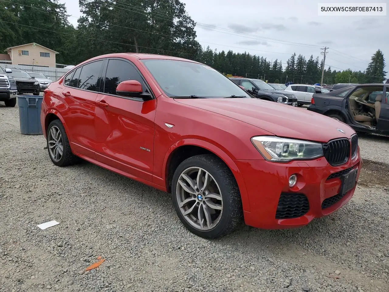 2015 BMW X4 xDrive35I VIN: 5UXXW5C58F0E87413 Lot: 59144176