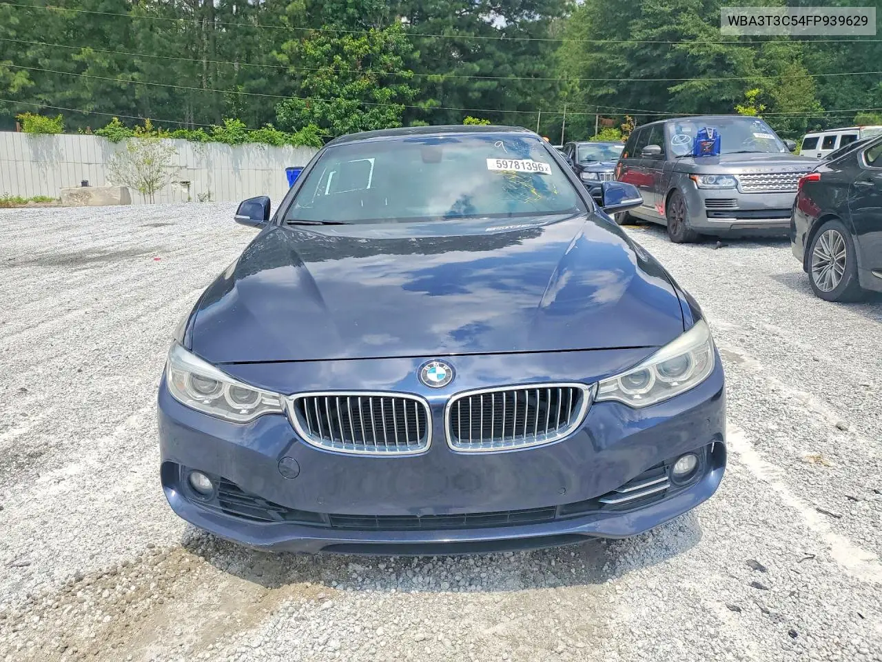 2015 BMW 435 I VIN: WBA3T3C54FP939629 Lot: 59781396