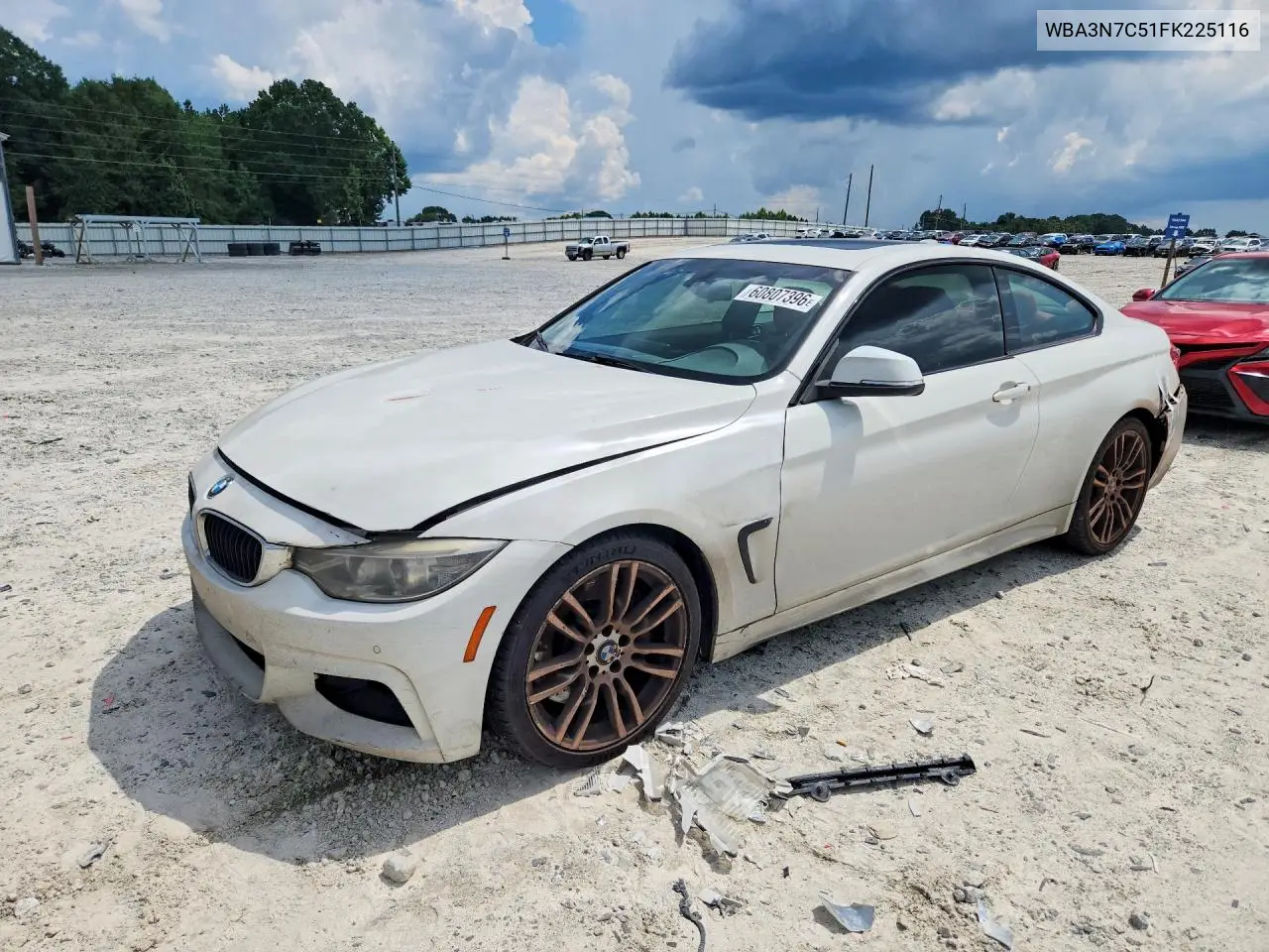 2015 BMW 428 I VIN: WBA3N7C51FK225116 Lot: 60807396