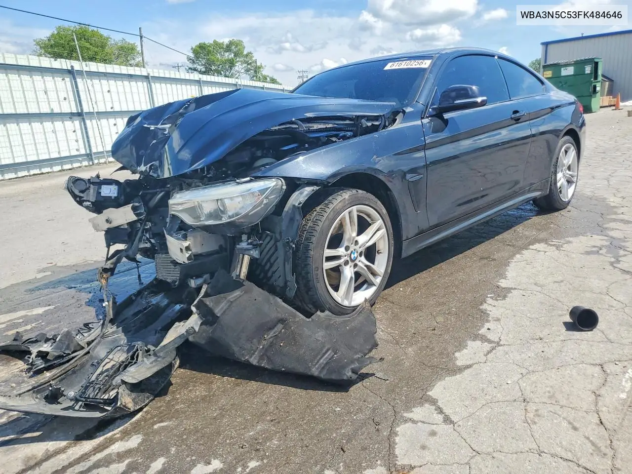 2015 BMW 428 Xi VIN: WBA3N5C53FK484646 Lot: 61610256