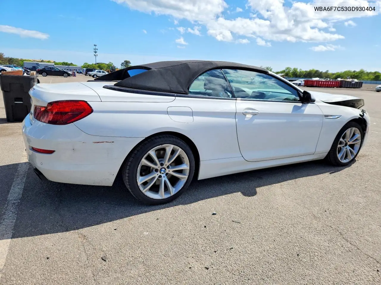 2016 BMW 650 Xi VIN: WBA6F7C53GD930404 Lot: 54904756