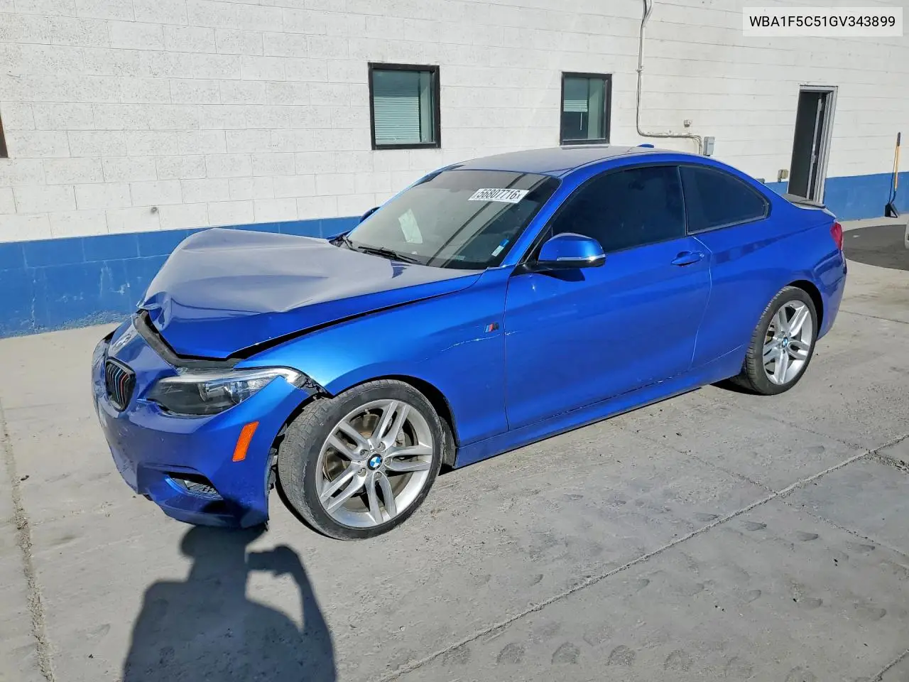 2016 BMW 228 I VIN: WBA1F5C51GV343899 Lot: 56807716