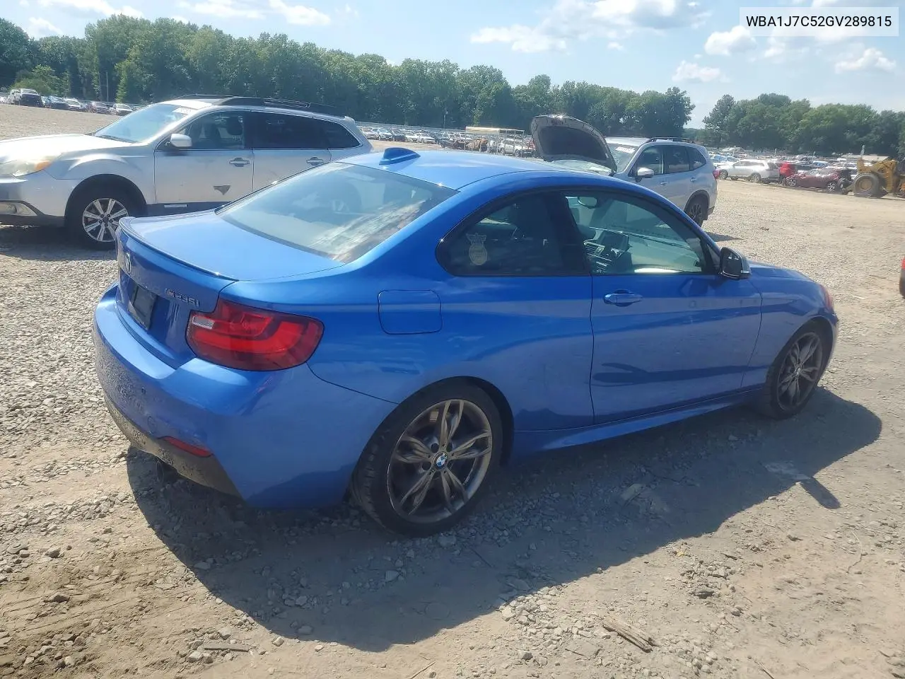 2016 BMW M235I VIN: WBA1J7C52GV289815 Lot: 57425096