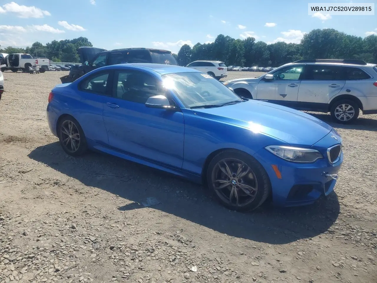2016 BMW M235I VIN: WBA1J7C52GV289815 Lot: 57425096