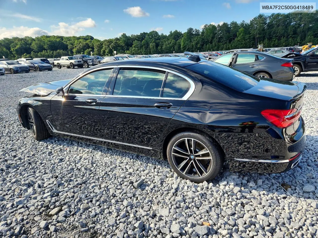 2016 BMW 750 Xi VIN: WBA7F2C50GG418489 Lot: 57658936