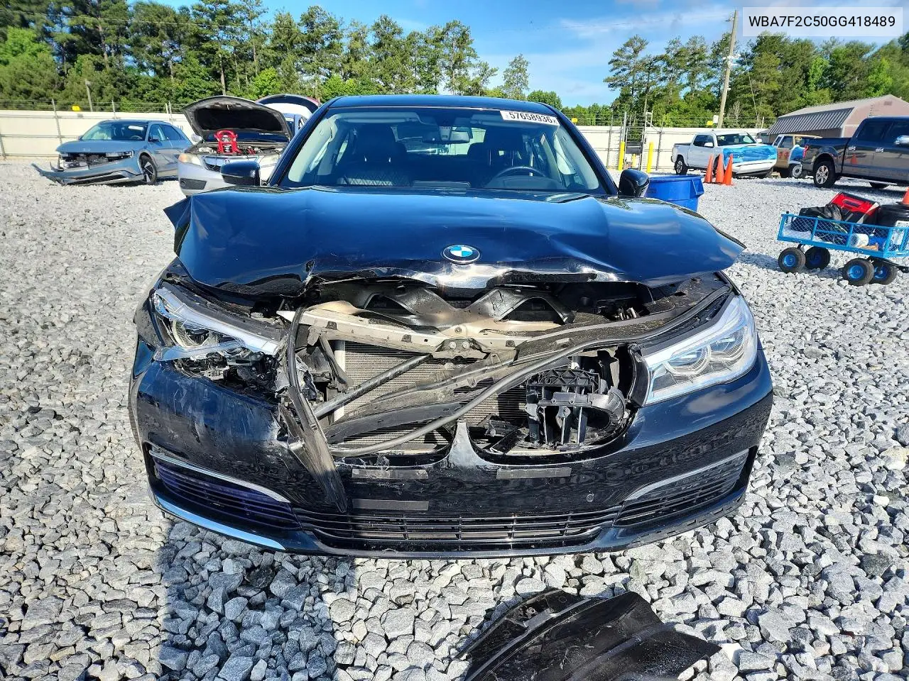 2016 BMW 750 Xi VIN: WBA7F2C50GG418489 Lot: 57658936
