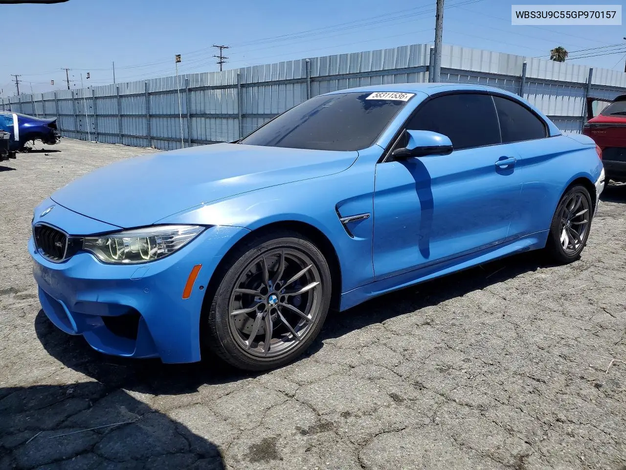 2016 BMW M4 VIN: WBS3U9C55GP970157 Lot: 58311536