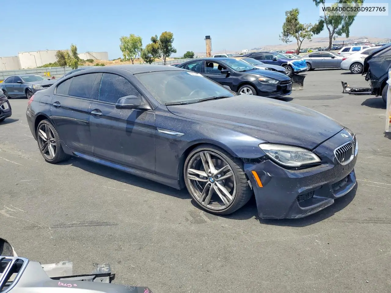 2016 BMW 640 I Gran Coupe VIN: WBA6D0C52GD927765 Lot: 58736566