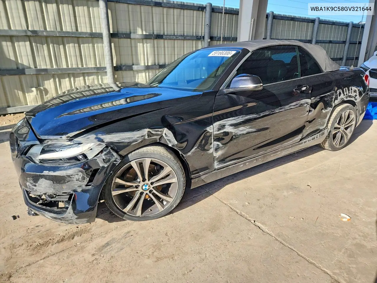 2016 BMW 228 I Sulev VIN: WBA1K9C58GV321644 Lot: 59166306