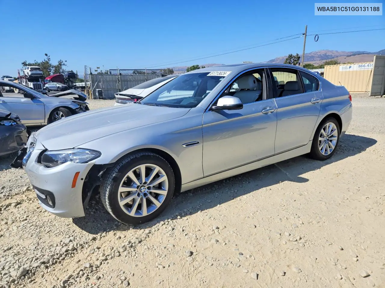 2016 BMW 535 I VIN: WBA5B1C51GG131188 Lot: 61713626