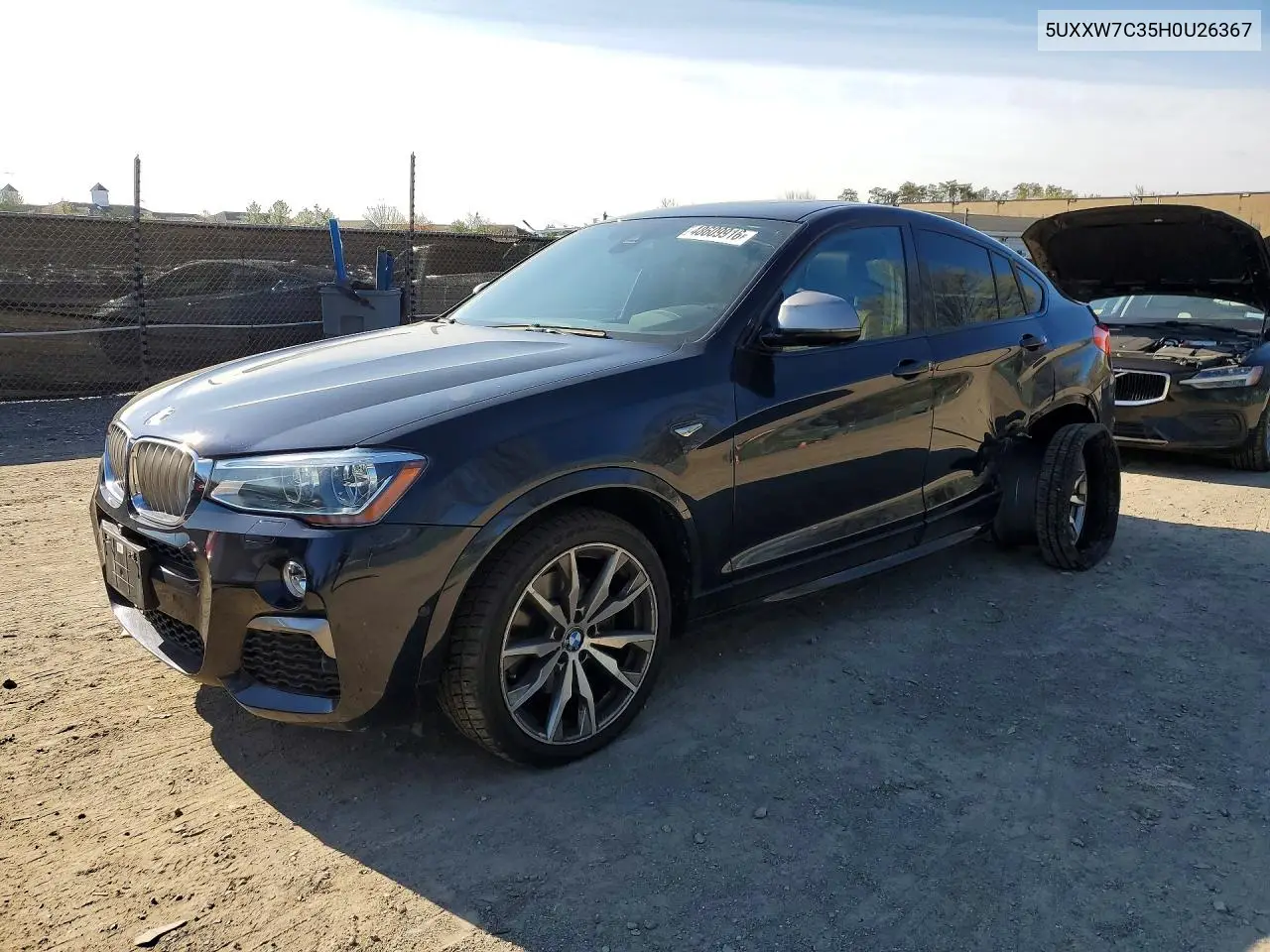 2017 BMW X4 xDrivem40I VIN: 5UXXW7C35H0U26367 Lot: 48609916
