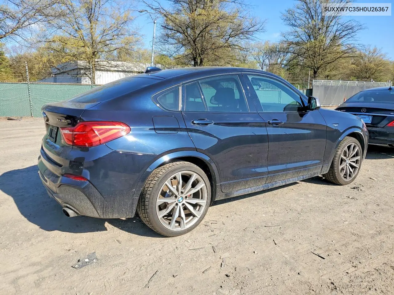 2017 BMW X4 xDrivem40I VIN: 5UXXW7C35H0U26367 Lot: 48609916