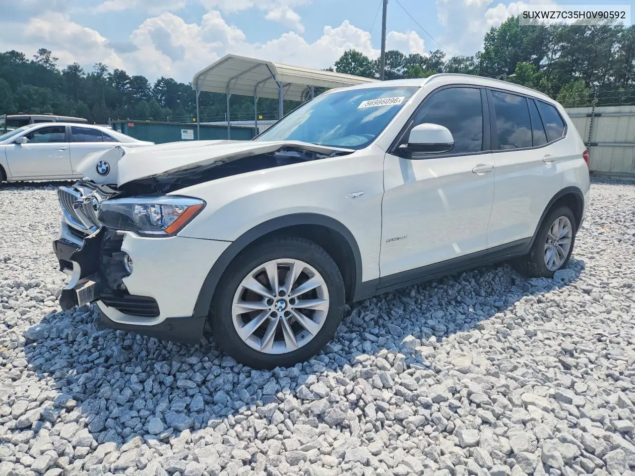 2017 BMW X3 Sdrive28I VIN: 5UXWZ7C35H0V90592 Lot: 56986096