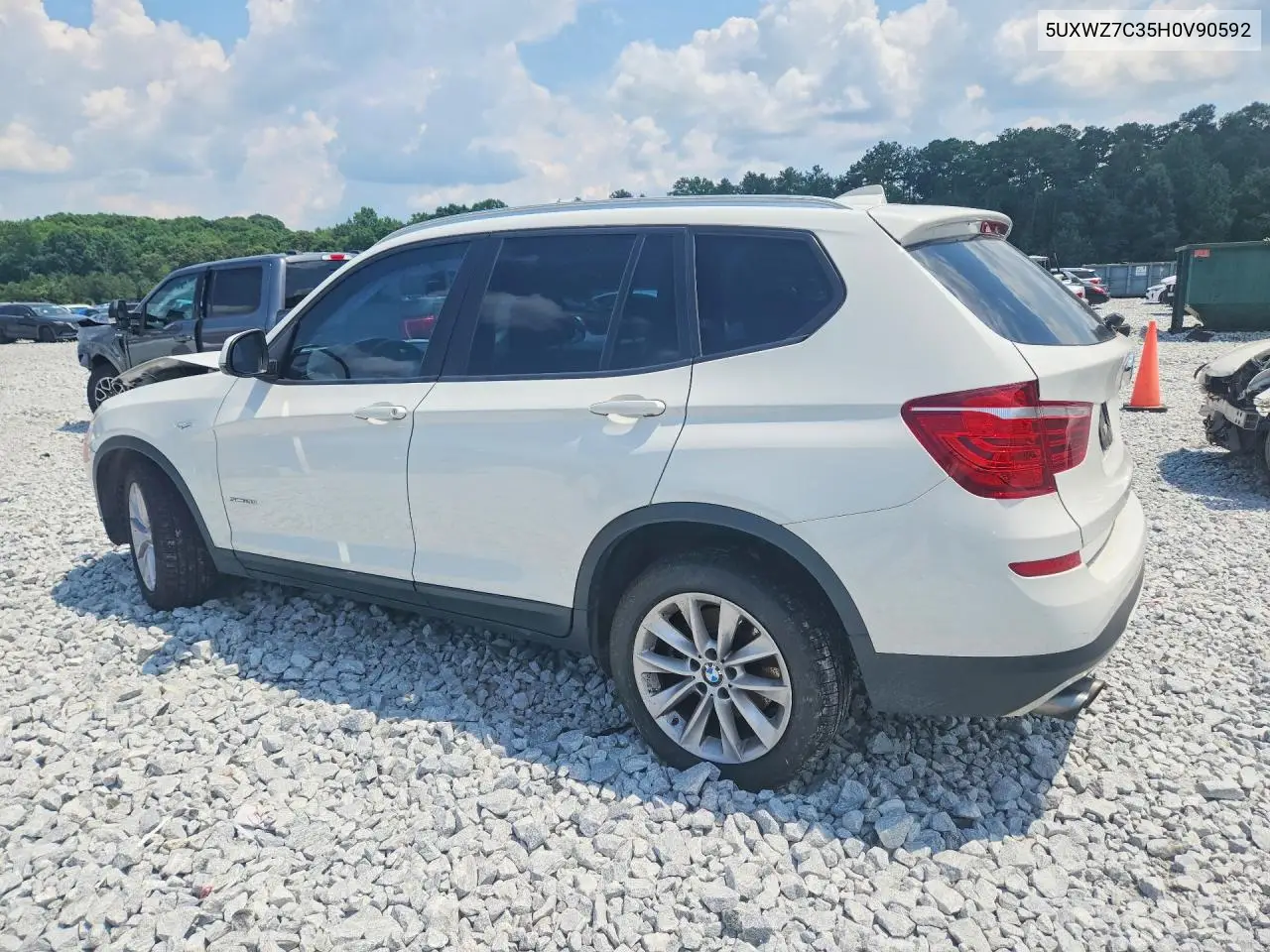 2017 BMW X3 Sdrive28I VIN: 5UXWZ7C35H0V90592 Lot: 56986096