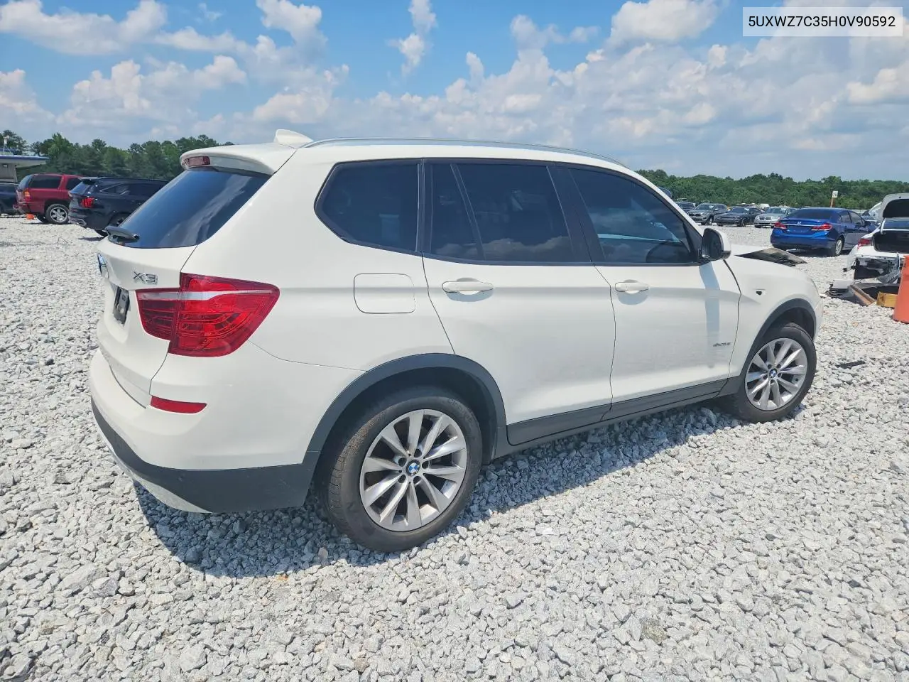 2017 BMW X3 Sdrive28I VIN: 5UXWZ7C35H0V90592 Lot: 56986096